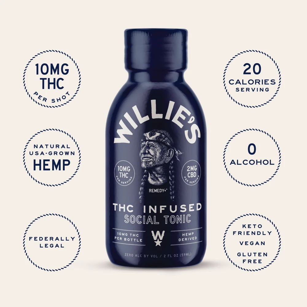 Willie’s Remedy - THC Infused Social Tonic Shot - 10mg